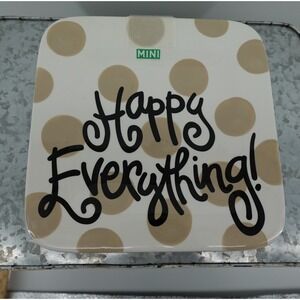 Coton Colors Happy Everything Mini Square Platter Polka Dot Tan NHAPEV-9.25PL